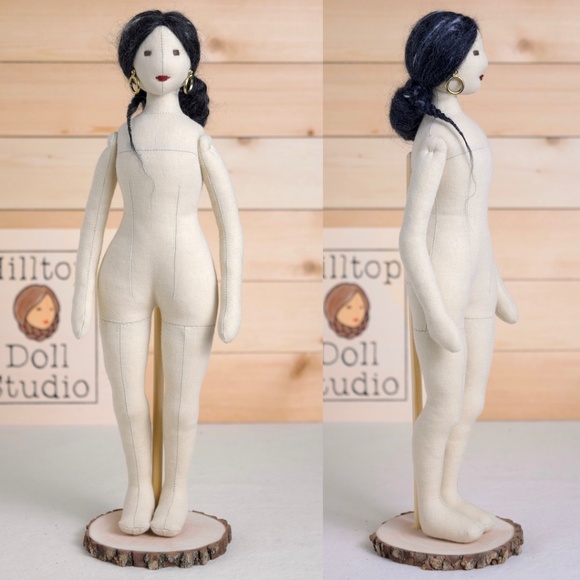 Fabric Doll "Pepper" Handcrafted Textile Cloth Heirloom Primitive Doll - Picture 6 of 11